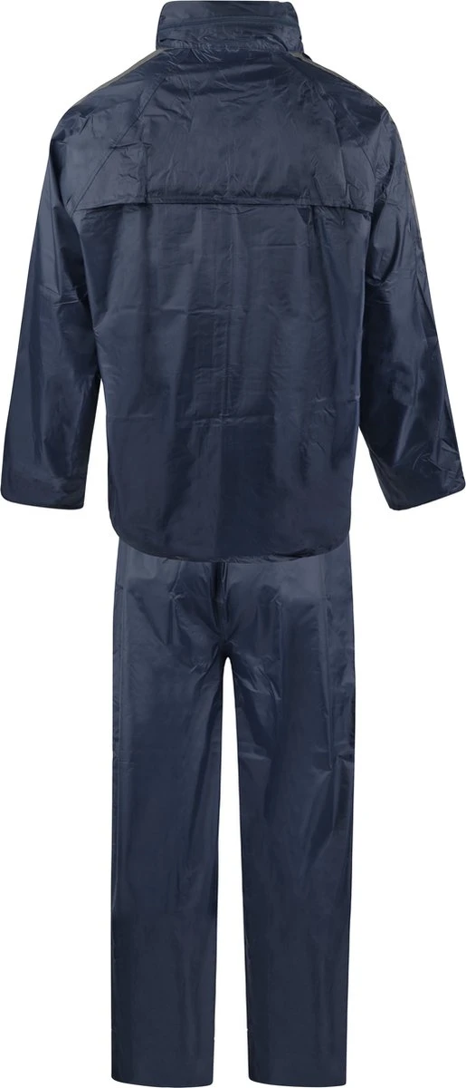C-Line Regenpak Met Capuchon - Blauw - Reflecterend - Nieuw Model - Volwassen Maat M 2 C-Line Regenpak Met Capuchon - Blauw - Reflecterend - Nieuw Model - Volwassen Maat M – Image 2