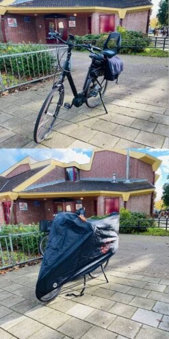 Fietshoes Zwart Voor Fietsen Van 29 Inch / 180 Cm ( 200x70x110) XL - Zwart - Waterdicht - Elektrische Fiets -Velo Pour Tous 600x1200