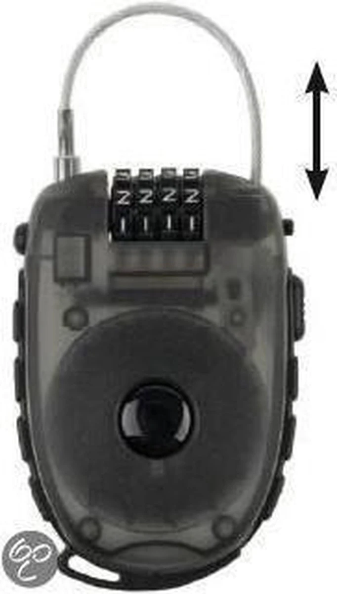 Kabelslot Met Oprolbare Staalkabel M-Wave Lock 'n Roll - 90 Cm X 2,4 Mm (op M-wave Kaart) 4 Kabelslot Met Oprolbare Staalkabel M-Wave Lock 'n Roll - 90 Cm X 2,4 Mm (op M-wave Kaart) – Image 4