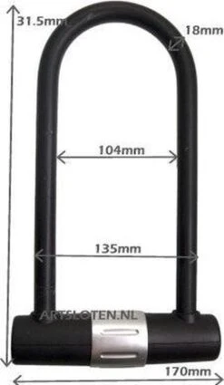 Pro-tect - Beugelslot - ART4 - 32 Mm - Zwart 19 Pro-tect - Beugelslot - ART4 - 32 Mm - Zwart -Velo Pour Tous 697x1200 1