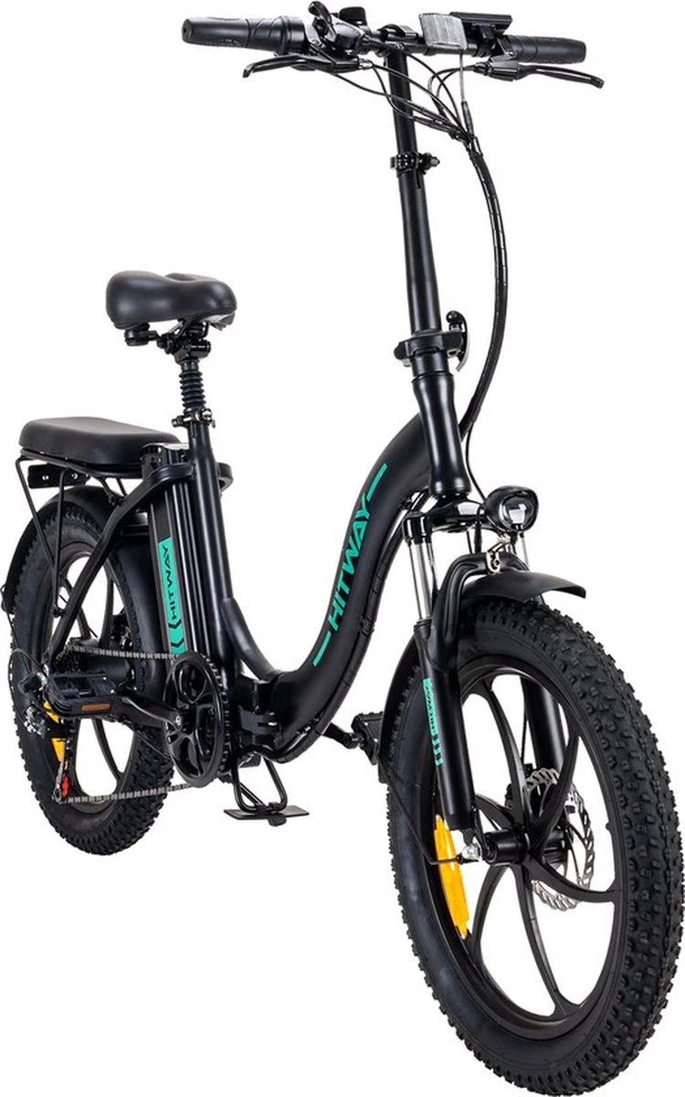 Hitway BK6 Elektrische Fiets | Opvouwbare E-bike | 20 Inch Fat Tire | 350W Motor | 10Ah | Zwart/Groen 10 Hitway BK6 Elektrische Fiets | Opvouwbare E-bike | 20 Inch Fat Tire | 350W Motor | 10Ah | Zwart/Groen – Image 10