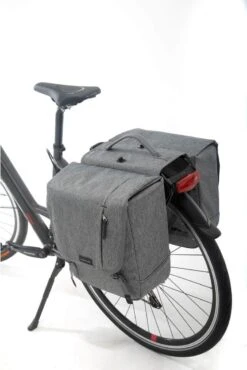 New Looxs Nova Detachable Dubbele Fietstas - Afneembaar - 32 Liter - Grijs