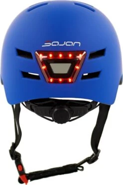 Sajan Fietshelm - Skatehelm Helm Mat-Blauw - LED Verlichting - Maat-S -Velo Pour Tous 803x1200 10