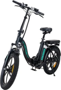 Hitway BK6 Elektrische Fiets | Opvouwbare E-bike | 20 Inch Fat Tire | 350W Motor | 10Ah | Zwart/Groen 18 Hitway BK6 Elektrische Fiets | Opvouwbare E-bike | 20 Inch Fat Tire | 350W Motor | 10Ah | Zwart/Groen -Velo Pour Tous 817x1200