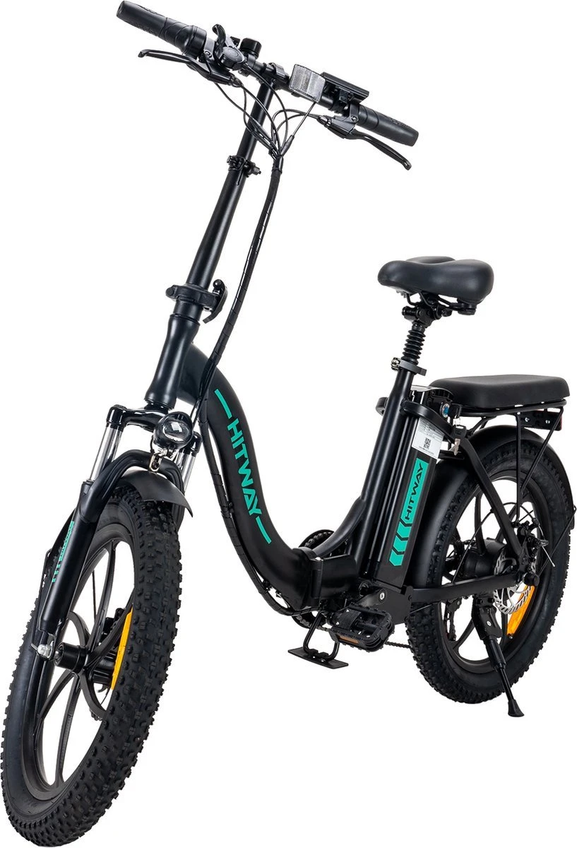 Hitway BK6 Elektrische Fiets | Opvouwbare E-bike | 20 Inch Fat Tire | 350W Motor | 10Ah | Zwart/Groen 9 Hitway BK6 Elektrische Fiets | Opvouwbare E-bike | 20 Inch Fat Tire | 350W Motor | 10Ah | Zwart/Groen – Image 9