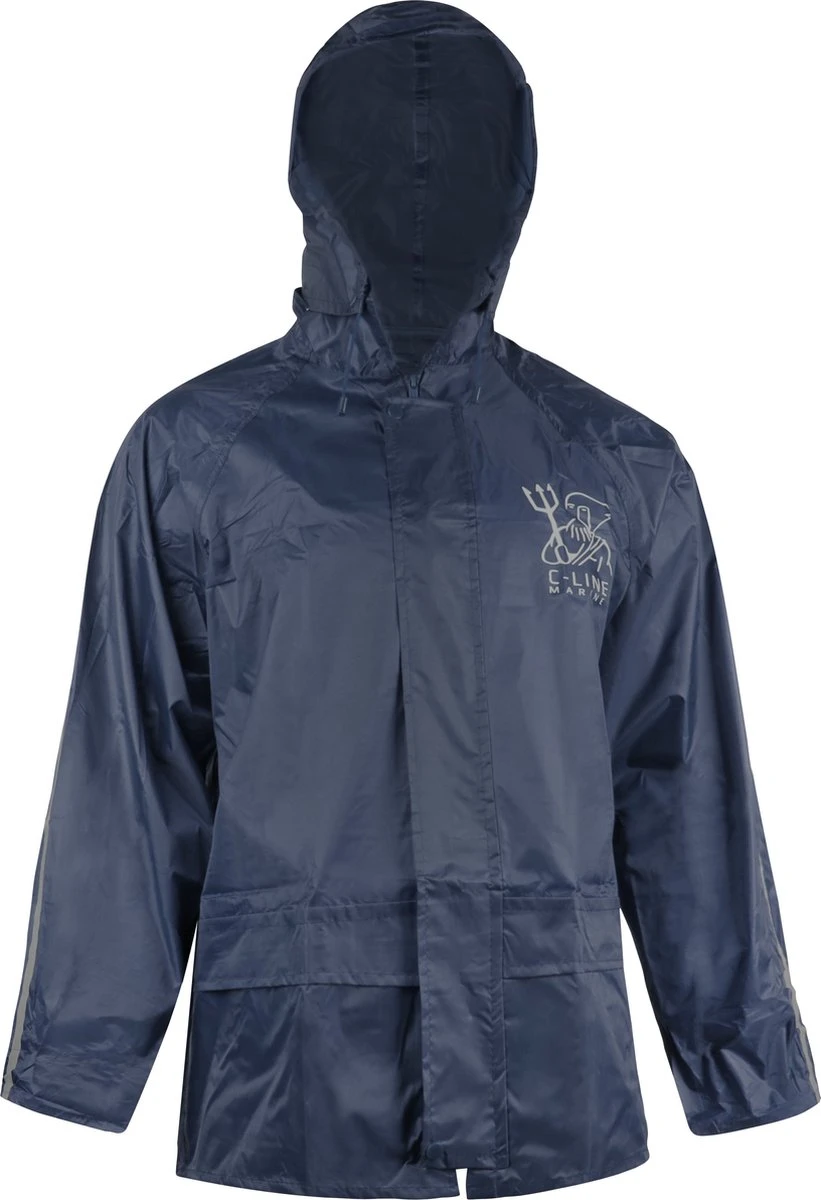 C-Line Regenpak Met Capuchon - Blauw - Reflecterend - Nieuw Model - Volwassen Maat M 9 C-Line Regenpak Met Capuchon - Blauw - Reflecterend - Nieuw Model - Volwassen Maat M – Image 9