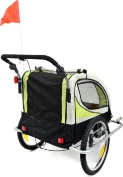 Fietkar - 2 Kinderen - Met Schokbreker - Lime -Velo Pour Tous 833x1200 6