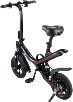 [ Ouxi V1 ] [Elektrische Vouwfiets ] [ Zwart Met Rood ] [ 250W] [actieradius 35 Km ] [snelheid 25km/h ] -Velo Pour Tous 856x1200