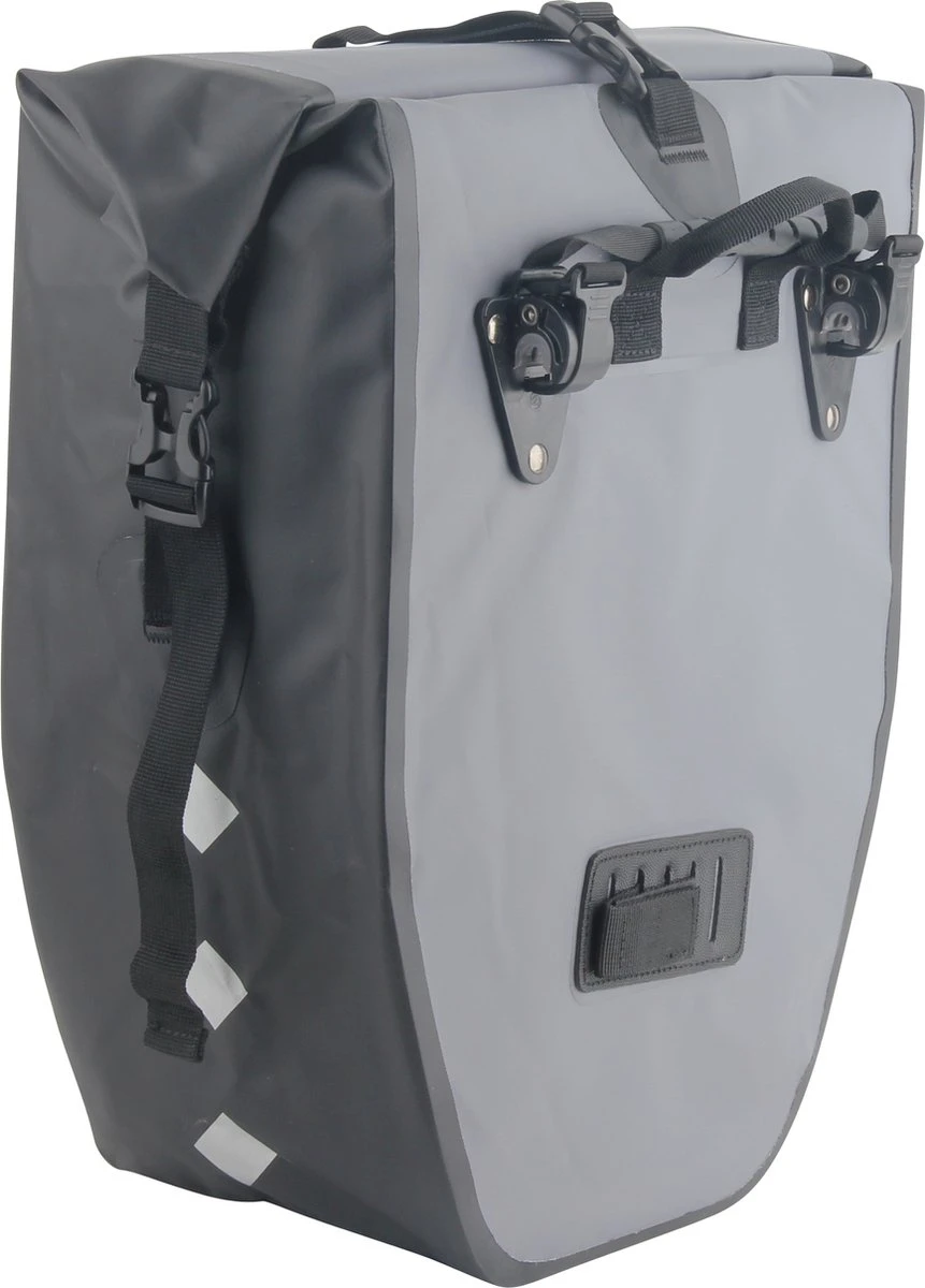De HikeMeister® Luxe Waterdichte Enkele 20 Liter Fietstas – Grijs – Met Reflectie Veiligheid – 100% Waterdicht 3 De HikeMeister® Luxe Waterdichte Enkele 20 Liter Fietstas – Grijs – Met Reflectie Veiligheid – 100% Waterdicht – Image 3