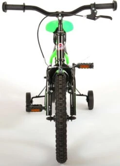 Volare Sportivo Kinderfiets - Jongens - 16 Inch - Neon Groen Zwart - 95% Afgemonteerd -Velo Pour Tous 870x1200