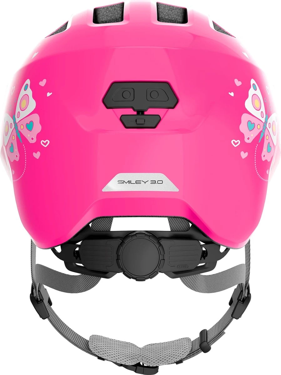 Abus Kinderhelm Smiley 3.0 M Pink Butterfly 2 Abus Kinderhelm Smiley 3.0 M Pink Butterfly – Image 2