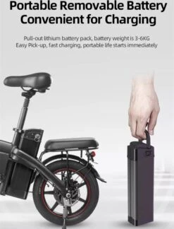 F-Wheel DYU A5 - Elektrische Vouwfiets - E Bike - 14 Inch - 7.5 Ah - 25km/u - Zwart -Velo Pour Tous 916x1200 1