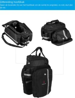 Fietstas Bagagedrager Achter - 8 Tot 20 Liter - Waterdicht Met Regenhoes - Enkele Tas Fiets - Trunkbag -Velo Pour Tous 923x1200 2