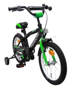 Amigo BMX Fun Jongensfiets - Kinderfiets 16 Inch - Zwart/Groen -Velo Pour Tous 957x1200