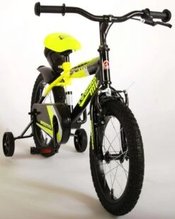 Volare Sportivo Kinderfiets - Jongens - 16 Inch - Neon Geel Zwart - 95% Afgemonteerd -Velo Pour Tous 961x1200