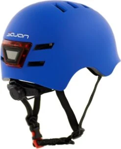 Sajan Fietshelm - Skatehelm Helm Mat-Blauw - LED Verlichting - Maat-S -Velo Pour Tous 973x1200 3