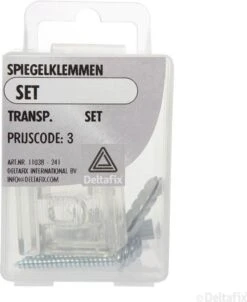 SPIEGELKLEMMEN SET TRANSP. SET
