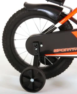 Volare Sportivo Kinderfiets - Jongens - 14 Inch - Neon Oranje/Zwart - 95% Afgemonteerd -Velo Pour Tous 985x1200