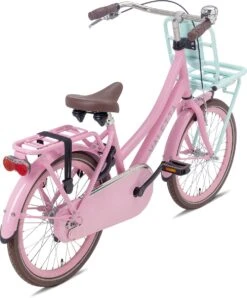 Valetta Cargo - Transportfiets - Meisjesfiets - 20 Inch - Mint Roze -Velo Pour Tous 994x1200