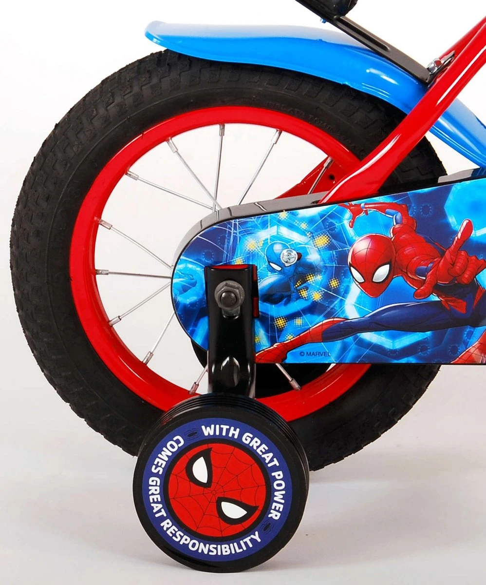 Volare Spider-Man Kinderfiets - Jongens - 12 Inch - Blauw/Rood 3 Volare Spider-Man Kinderfiets - Jongens - 12 Inch - Blauw/Rood – Image 3